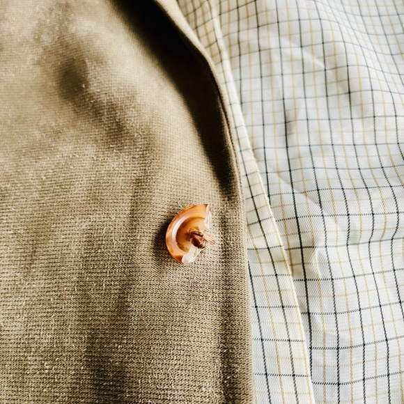 VTG LAUREN RALPH LAUREN SIZE 46R LIGHT BROWN FAUX SUEDE MEN'S SPORT COAT - Picture 11 of 12